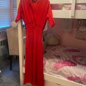 Red Zara midi dress worn once